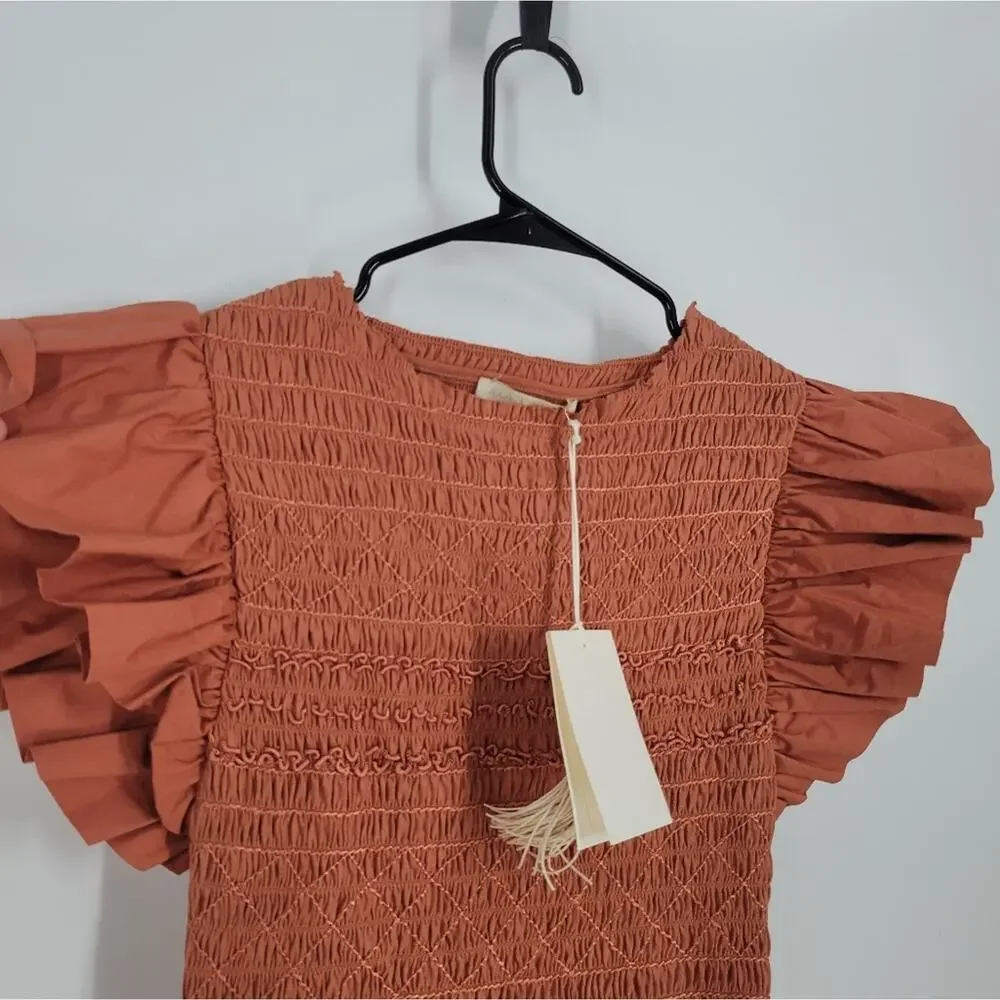 Ulla Johnson Clay Madeline Midi Dress 10 - Picture 4 of 14